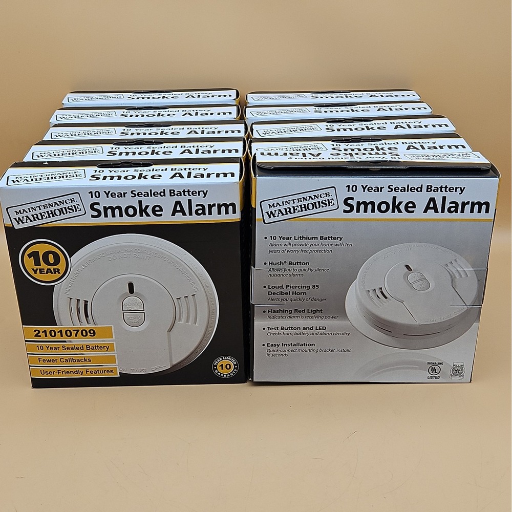 10-Pack Kidde i9010 10-Year Sealed Battery Powered Smoke Detector 21010709